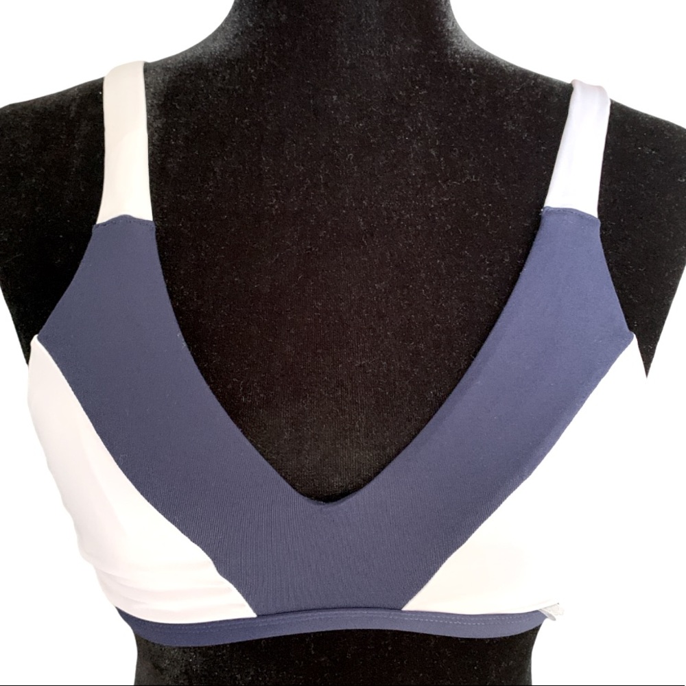 Any 2 for $20 La Vie En Rose Aqua Nautical Bikini Top w Accent Side Cutouts